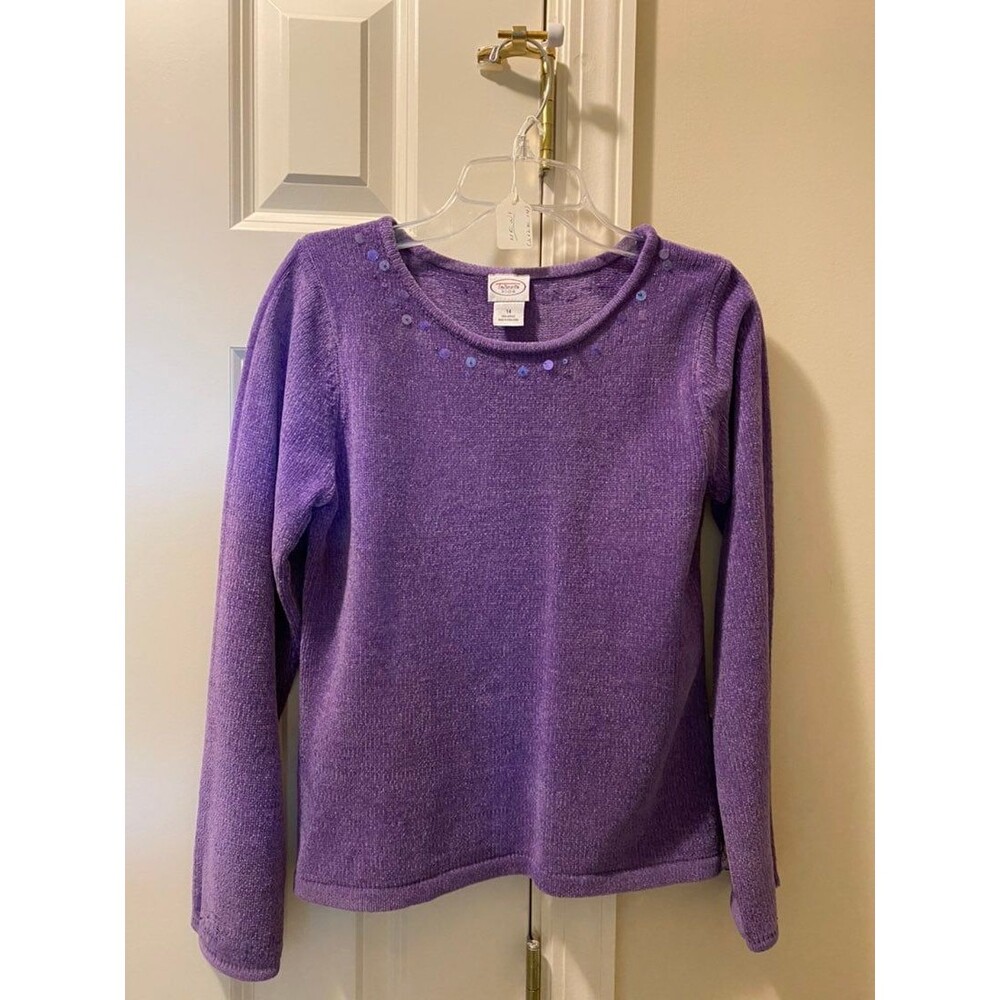 Talbots Girls Lilac Sweater